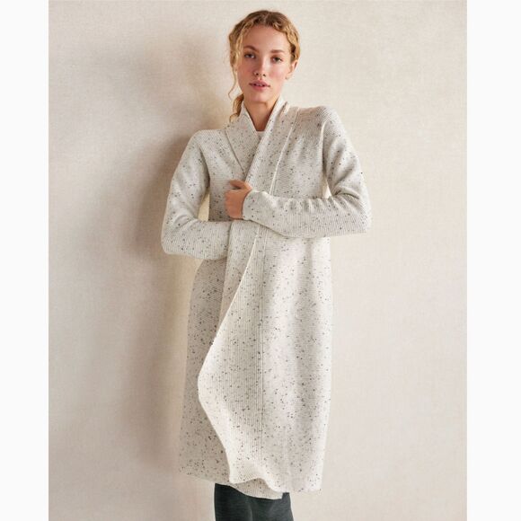 Haven Well Within Donegal Duster Cardigan Sweater Speckled Ivory Size XS, Chic - Picture 1 of 10